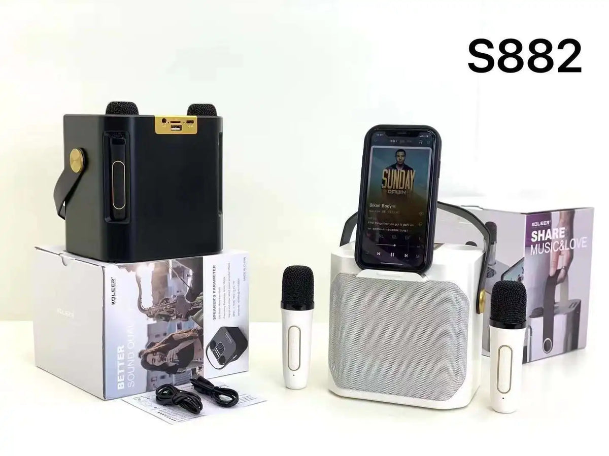 Wireless Subwoofer Portable Powerful Karaoke Bluetooth Speaker With Microphone Sound Box Music Machine High Power Caixa De Som