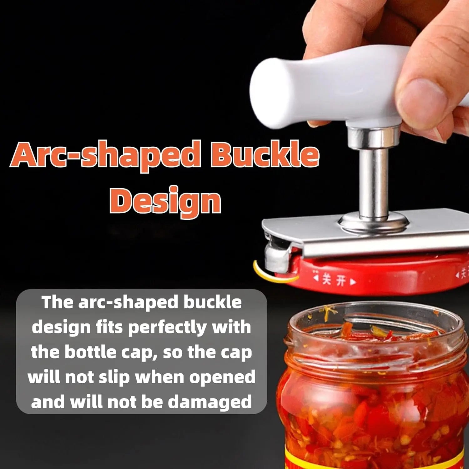Portable Jar Lids Opener with Adjustable Handle Stainless Steel Easy Open Bottle Opener Glass Can Manual Openers Kitchen Gadgets