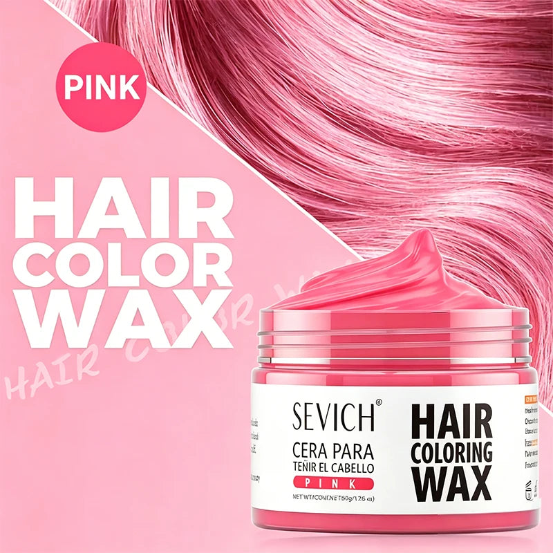 Valentine's Day DIY Hair Dyed Mud Halloween One-Time Hair Coloring Wax Hair Colour Cream for Eyebrow Beards Coloring Styling