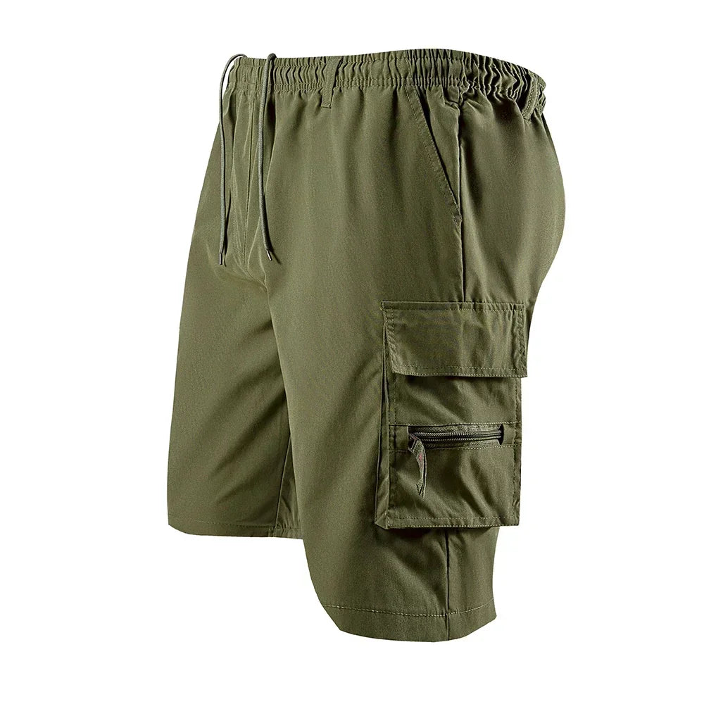 Men's Camouflage Cargo Shorts Casual Loose Work Tooling Shorts Summer Male's Outdoor Multi-pockets Knee Length Short Pants S-3XL