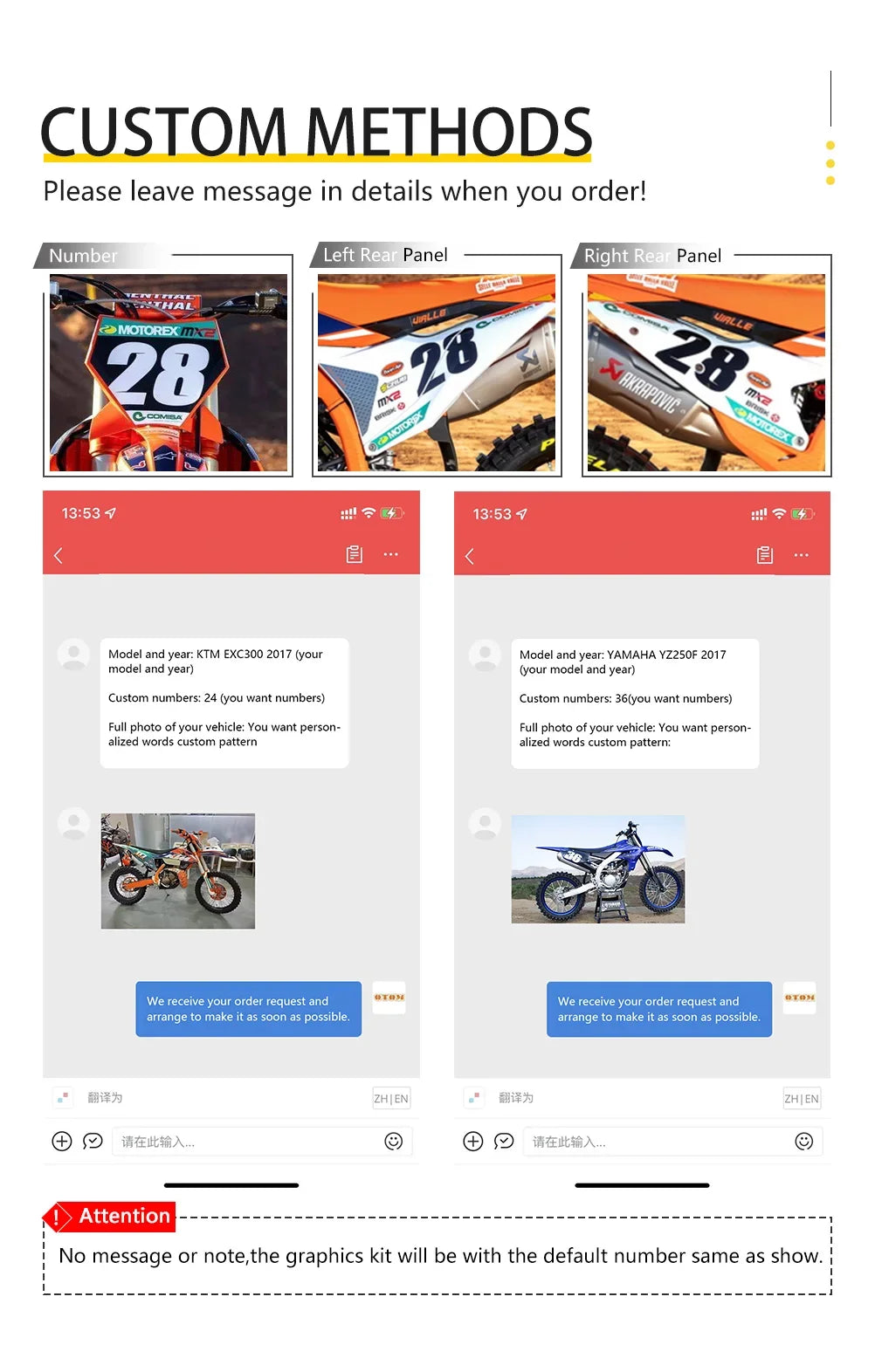 Customize Motocross Graphics Decals For KTM HUSQVARNA HONDA SUZUKI GASGAS Underground Sticker Kit