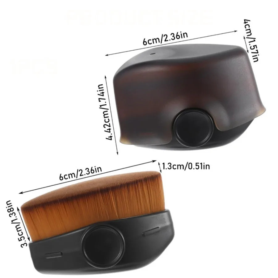 6-in-1 Makeup Brush, All-in-One Foundation Blush Powder Brush for Liquid Cream, Includes Travel Case, Face & Body
