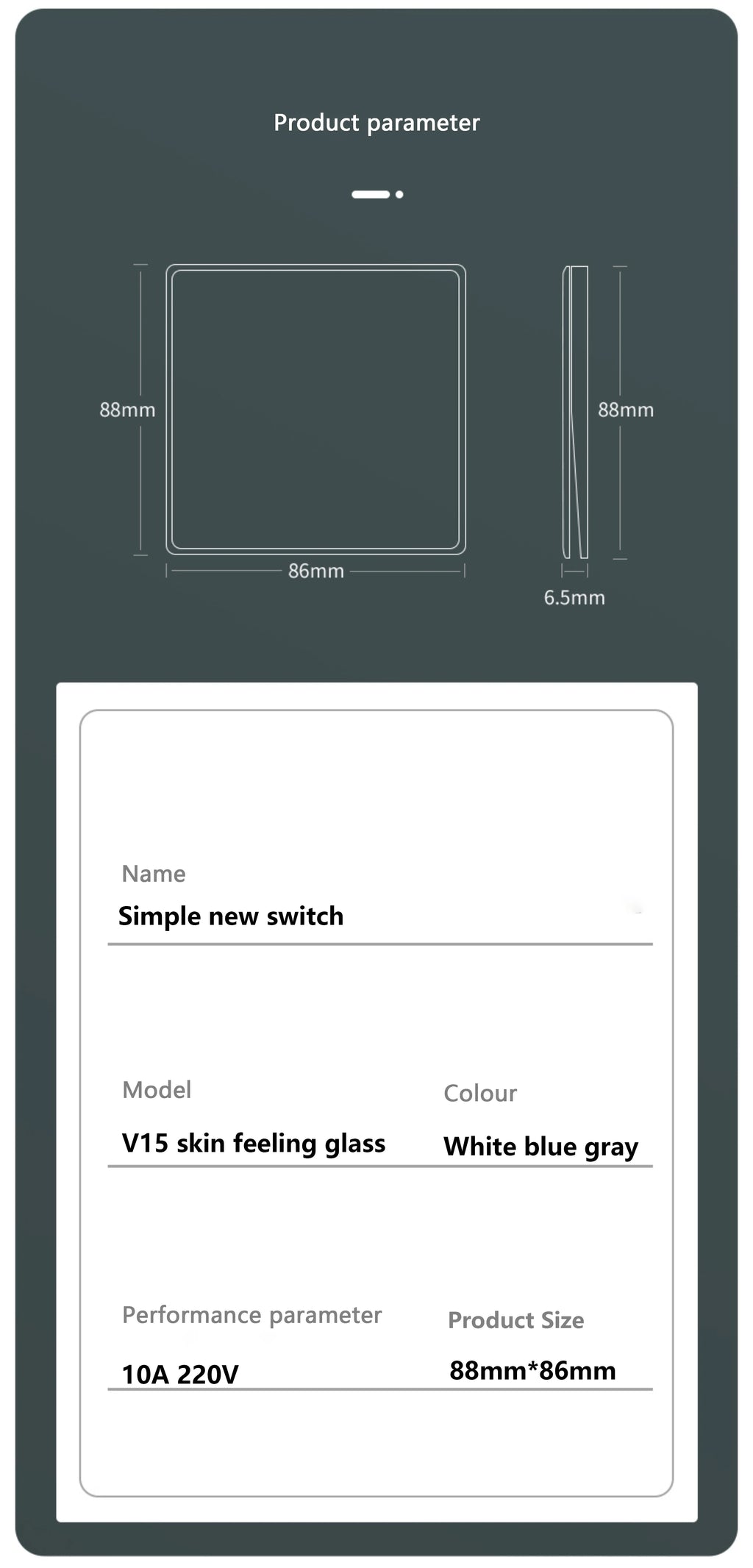 86 Type White Universal Wall Light Switch Tempered Glass EU Korea Electrical Switch 220V 1/2/3/4 Gang 1/2 Way Button Wall Panel