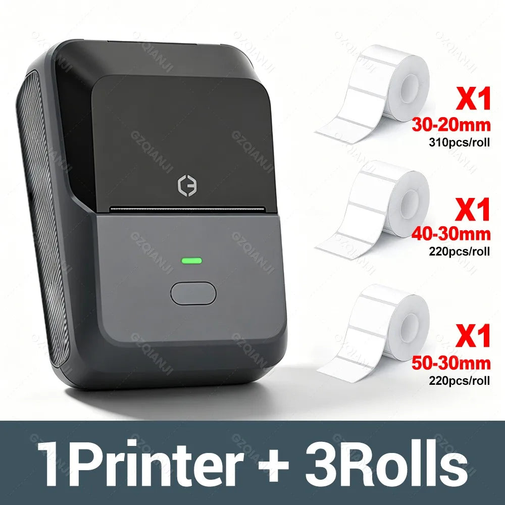 P2 Mini Thermal Label Printer Self-adhesive Food Stickers Bluetooth Maker Pocket Name Price Barcode Business Labeling Machine