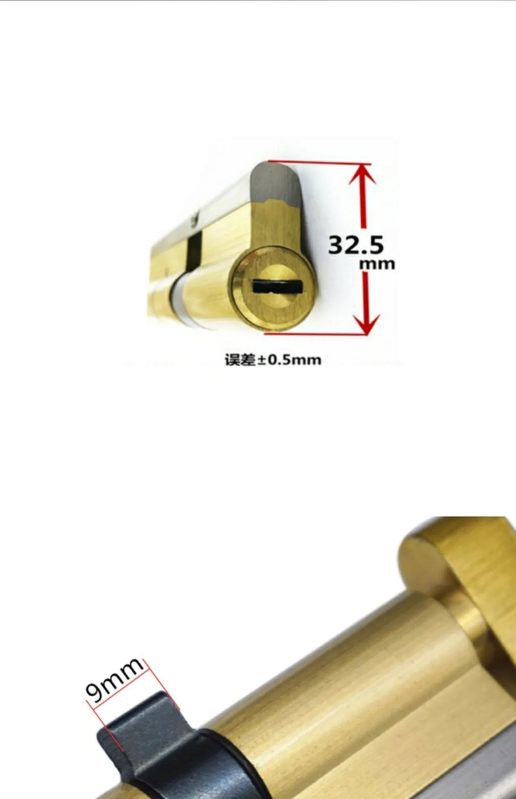 Super D-grade 8-track Single Opening with Knob Anti-theft Cylinder,Universal Lock Core for Iron and Wooden Doors,8 Keys Cilindro