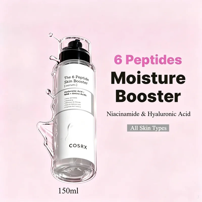 Korean Skincare 6X Peptide Booster Toner Serum, Niacinamide & Hyaluronic Acid Skin Renewal Boosting Facial Essence Facre Care