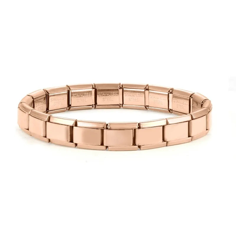 Italian Charm Bracelets DIY Basic Chain Stainless Steel Bangle Versatile Assembled Modules Ideal Gift 9mm Universal Dropshipping