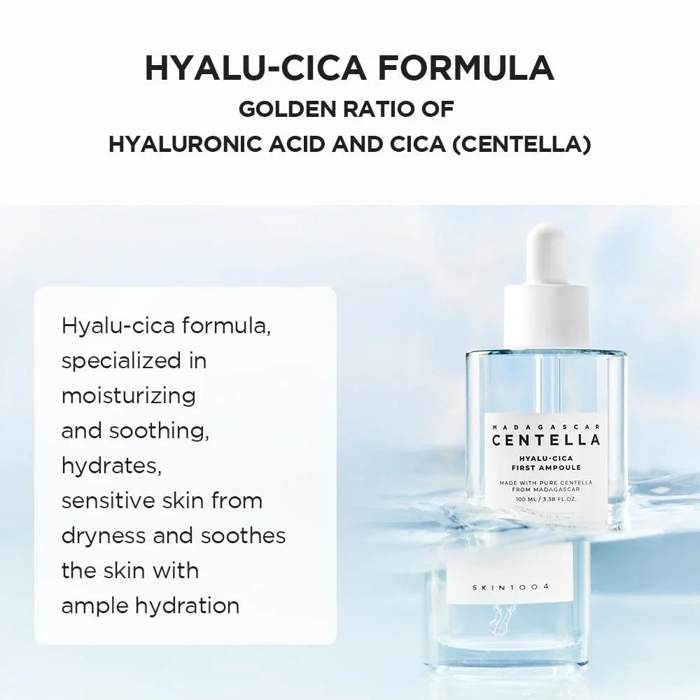 Korean Centella Ampoule Essence,Brightening Calming and Repairing Pores Smoothing Face Moisturize Serum Daily Face Care Products
