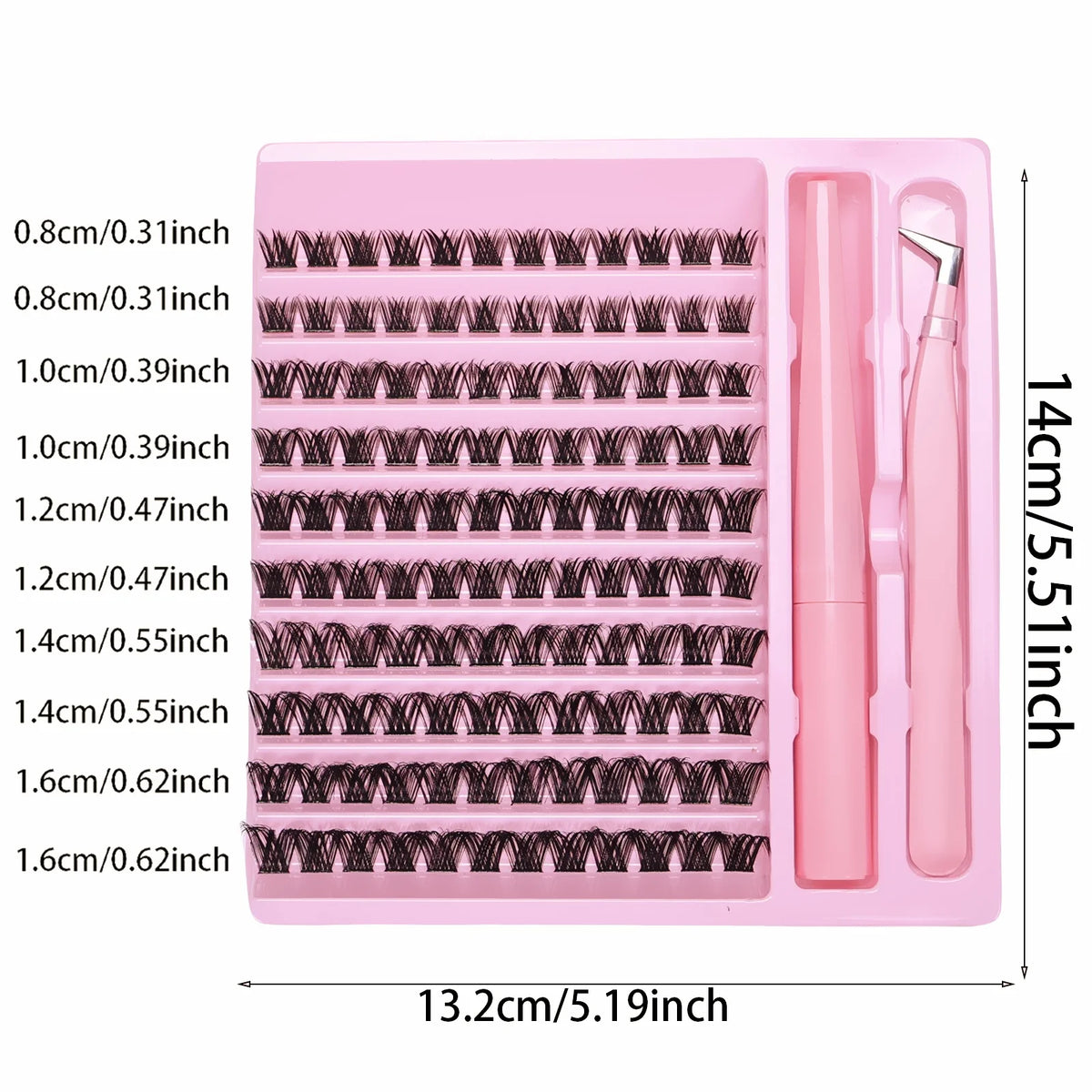 DIY Lash Extension Kit Lash Clusters With Bond Individual Lashes Kit Cluster Lashes Wispy D Curling False Eyelash Clusters