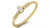 10K 14K 18K Solid Gold Pear Lab Grown Diamond Solitaire Ring Bulk Wholesale Jewelry Loose Round Diamond Wedding Ring For Women