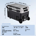 SucceBuy 40/50/58L Portable Car Refrigerator 12VoltCar Refrigerator Fridge Dual Zone Portable Freezer Compressor Cooler for Home