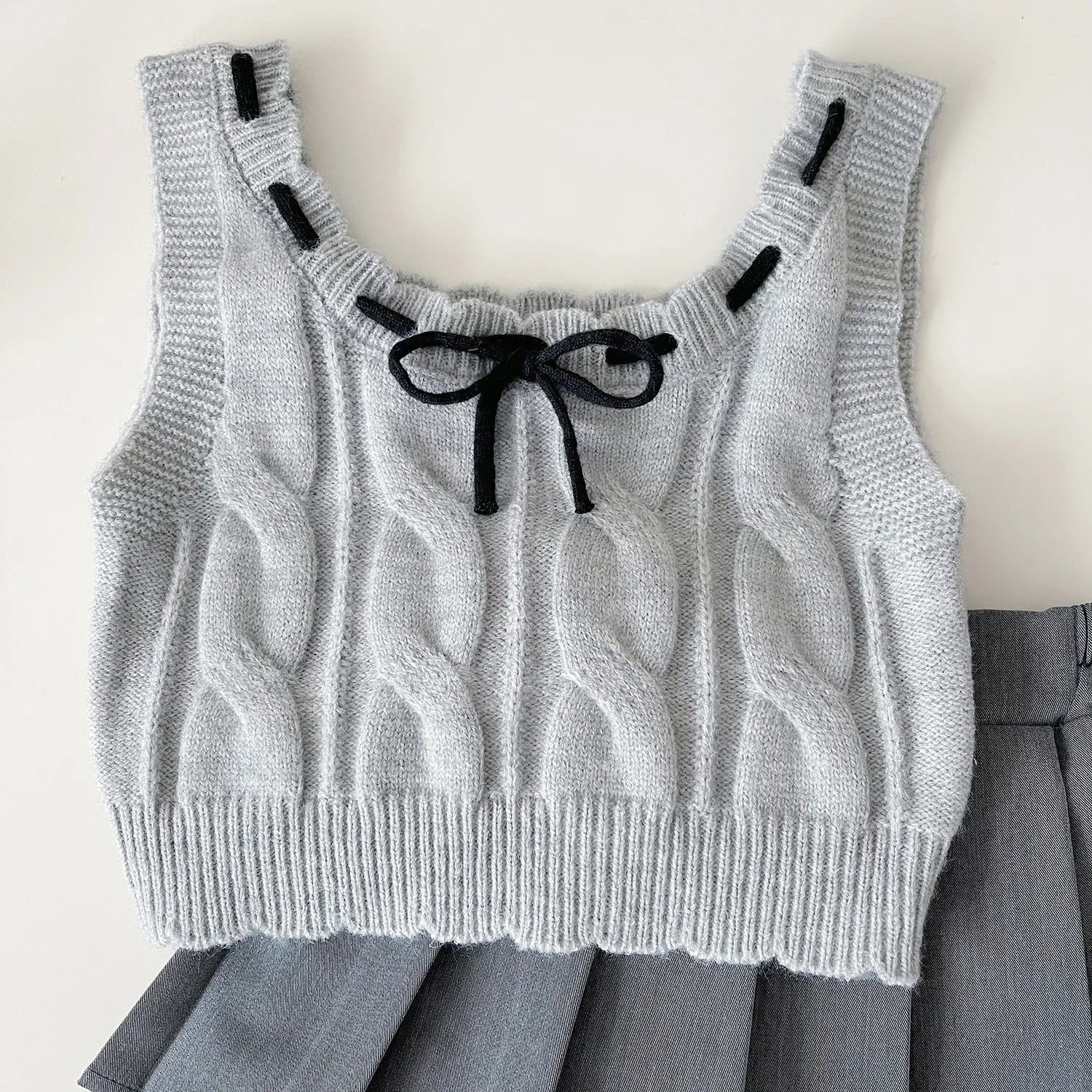 24 Girls Baby Spring Autumn Winter Clothing Set Elegant Girl Kids Puff Sleeves Shirts+knit Sweaters Vests+Skirts 3pcs Clothes