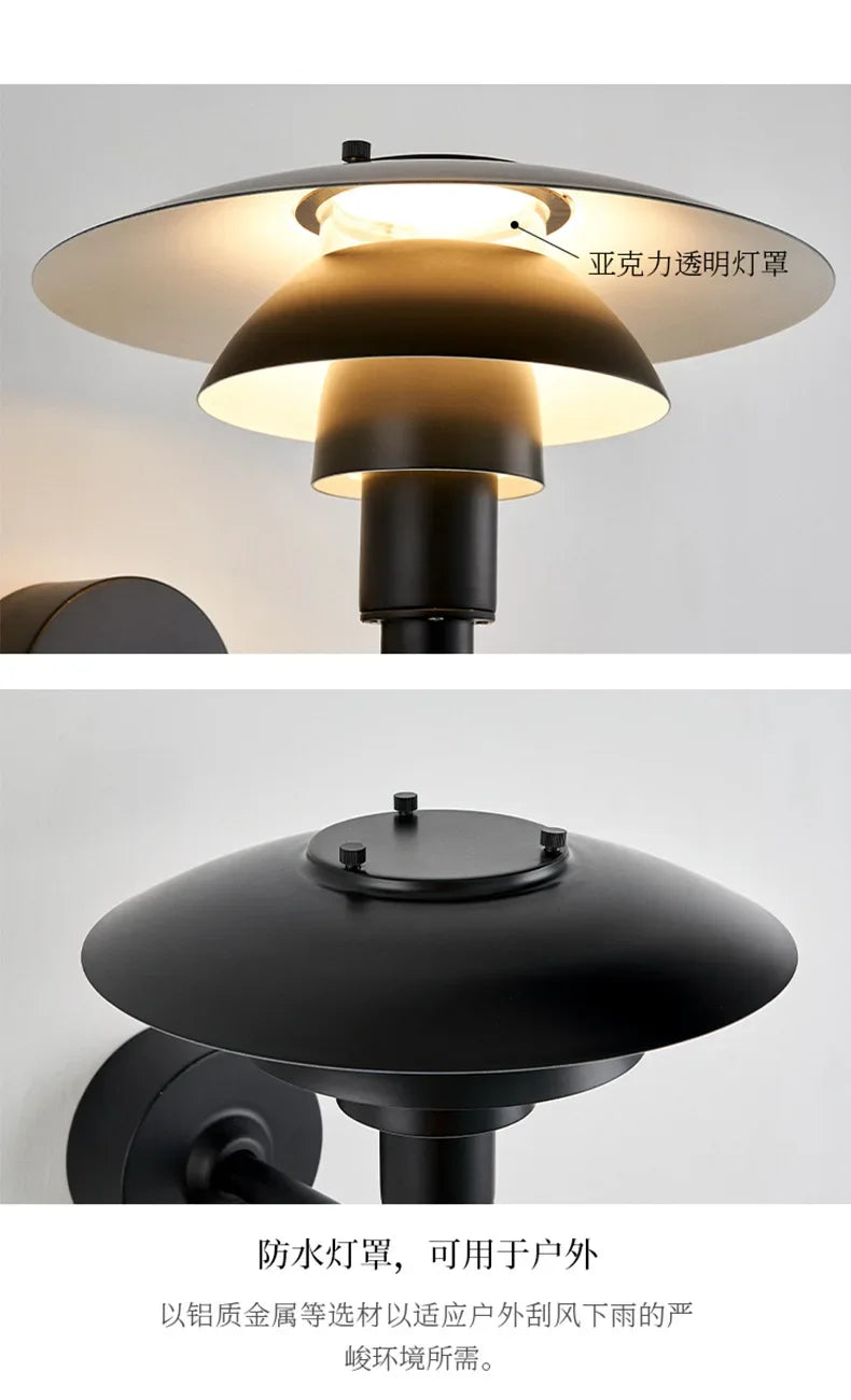 Nordic Creative Outdoor Rainproof and Waterproof LED Illumination Sconce Wall Lamp Available Both Indoor and Outdoor Lighting