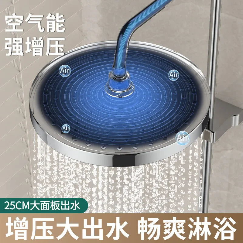 New Large Flow Rainfall Shower Head 25cm Top Sprayer High Pressure Shower Head Water Saving Shower Faucet Bathroom Accessories