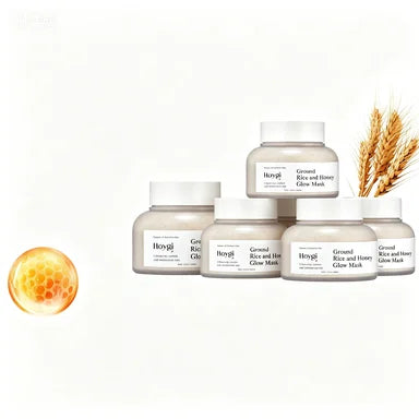 Rice&Honey Moisturizing&Brightening Mask, Dual Glow,Hydrolyzed Rice Protein Skin Barrier,Pore Minimizing & Refining,Deep Moisture Injection with Glycerin,Non Drying Clay,Gentle Exfoliation For Smooth Texture,Vegan&Cruelty Fre