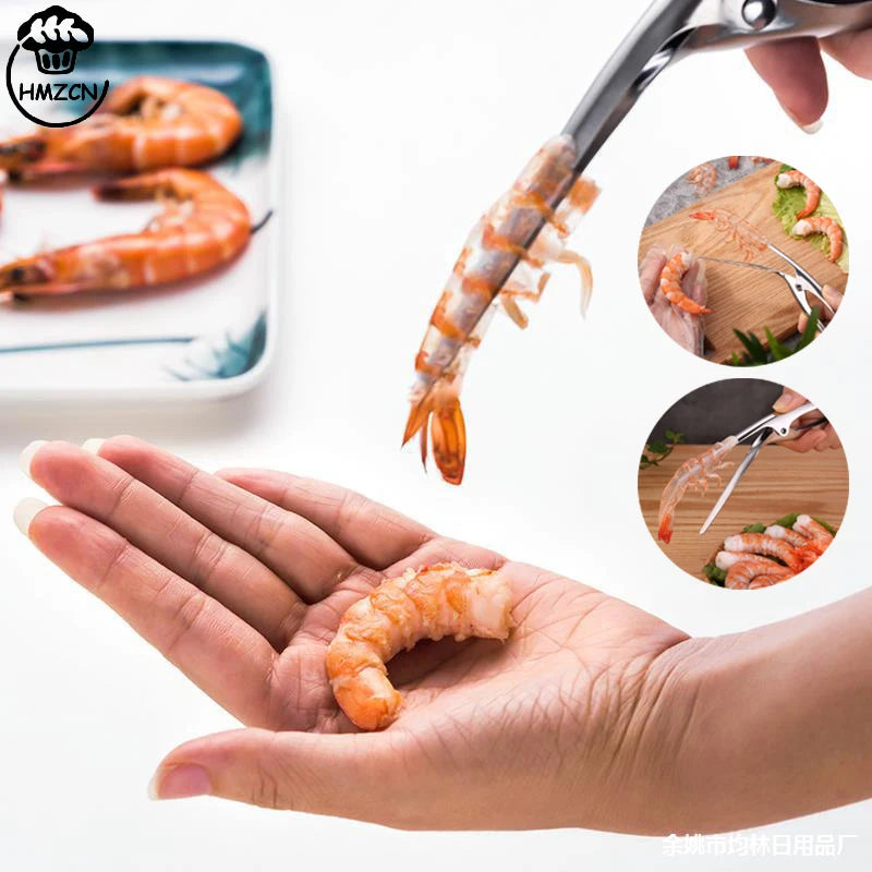 Kitchen Accessories Shrimp Peeler Stainless Steel Seafood Cooking Tools Creative Convenient Shrimp Peel Device Kitchen Gadgets