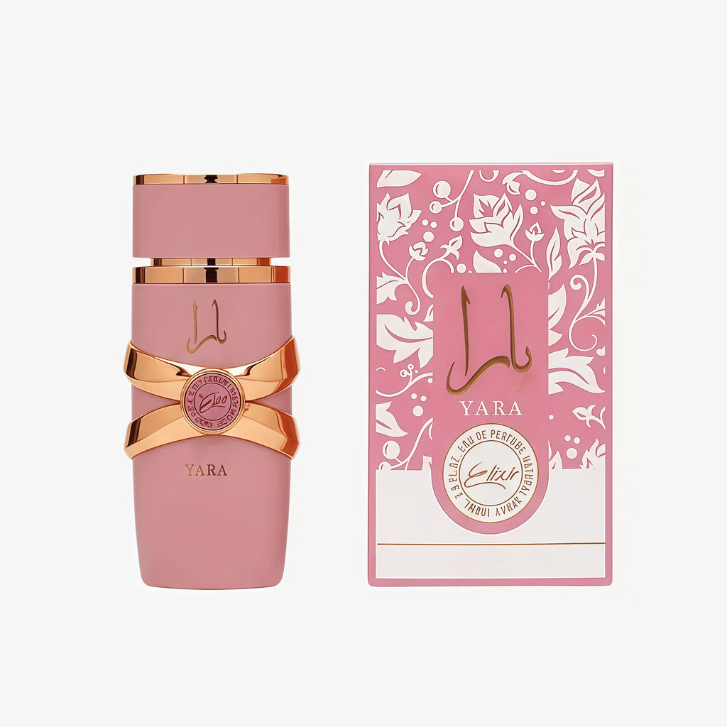 Lattafa Yara Elixir Eau De Parfum Spray 100ml, Long Lasting Sweet Fruity Floral Vanilla Musk Fragrance, Luxury Pink Gold Bottle Arabian Perfume for Daily Occasion Gift Collection