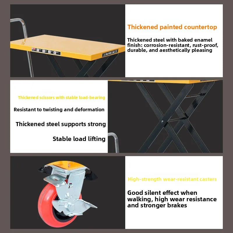 Manual scissor lift platform truck Hydraulic lift loading and unloading platform