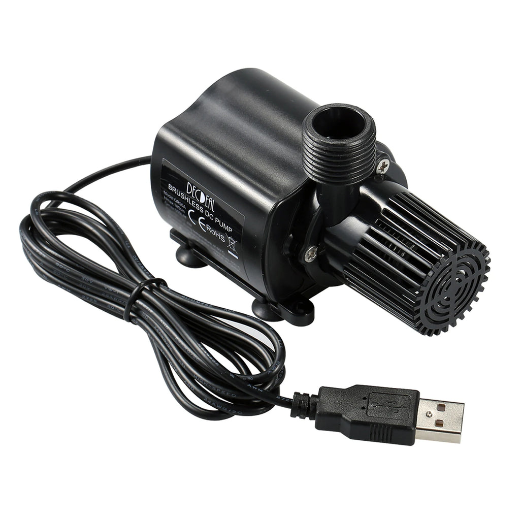 500L/H 4W 12V Aquarium Pump USB Fish Tank Submersible Water Pump Brushless Waterproof Fountain Pump