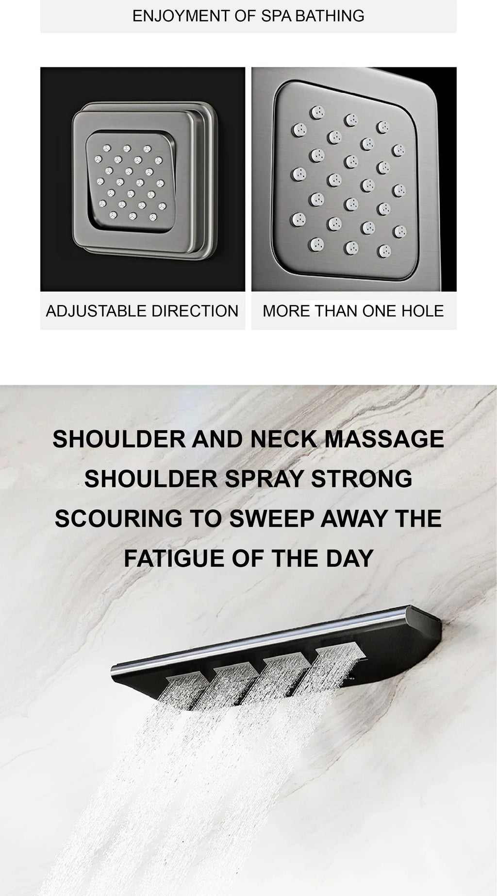 Luxury Bathroom Ceiling Embedded Rain Shower Head LED Digital Display Thermostatic Mixer Hot Cold Water Rainfall Shower System