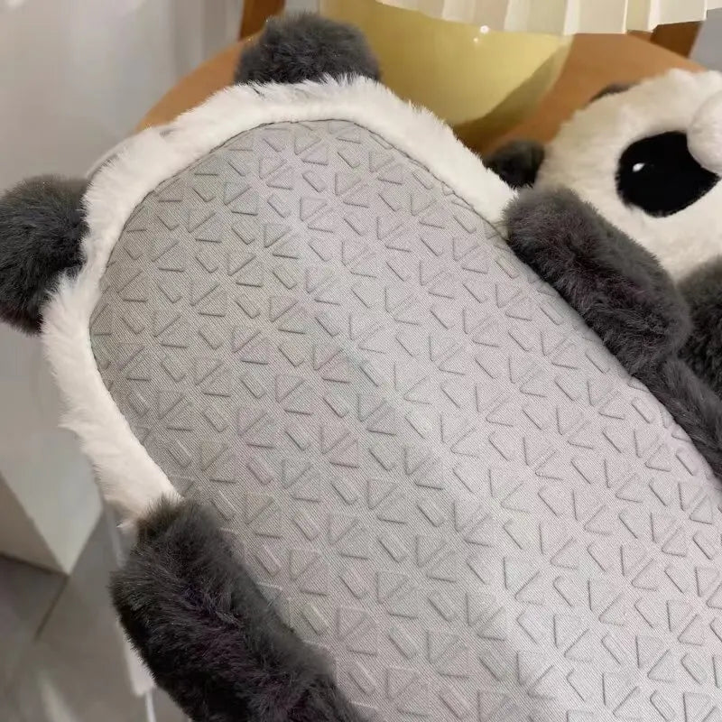 Kawaii Panda Slippers Lovers Womens Man Bedroom At Home Warm Winter Lovelys Bear Shoes For Girls Boys
