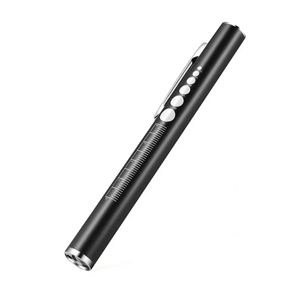 Portable Mini LED Pen Light Multi Function Pocket Clip LED Torch Lamp USB Rechargeable with Dual Lamp Nursing Flashlight