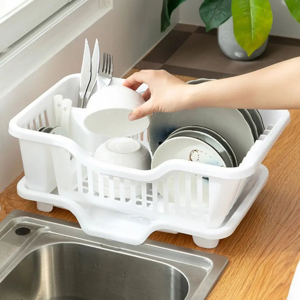 Kitchen Chopsticks Spoons Organizer Countertop Dinnerware Drain Board Storage Rack Dish Drying Rack Utensils Drainer Rack