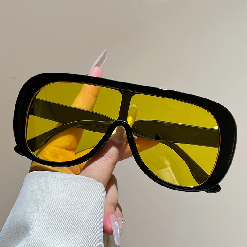 Sun Glasses Women Stylish Brand Design Beach Vacation Shades Oversize Sunglasses 2026 New in Fashion Outdoor Casual Decor