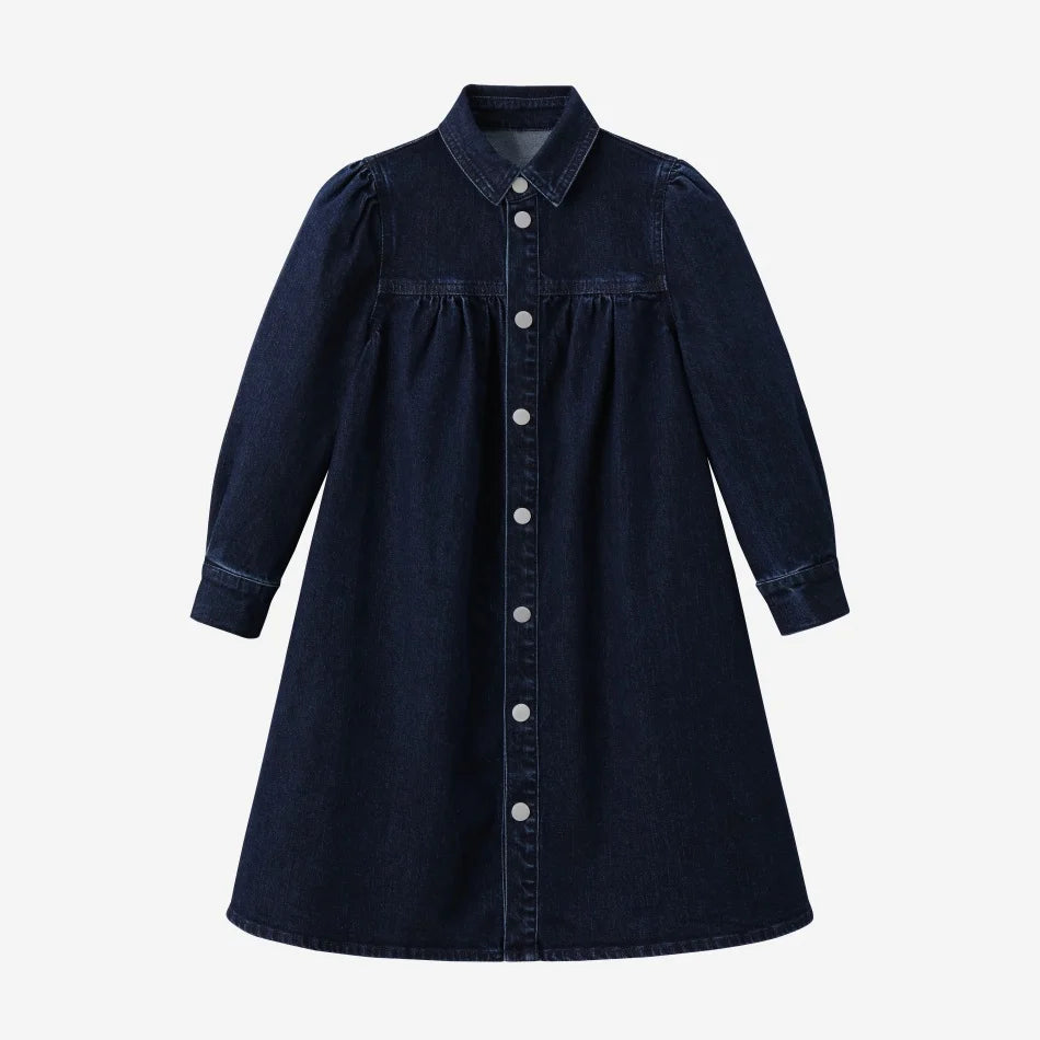 (Ship out in 1day)AS AW26 Denim Varsity Collection Navy Blue Denim+ Embroidery Sweatshirt weekday fabric brother sister clothing