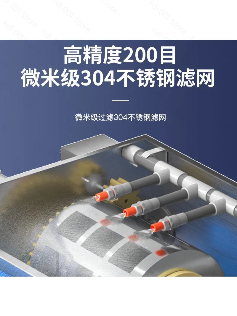 Automatic Koi Pond Filter System Outdoor Fish Pond Circulation Filter with Self-Cleaning & Sewage Discharge Function