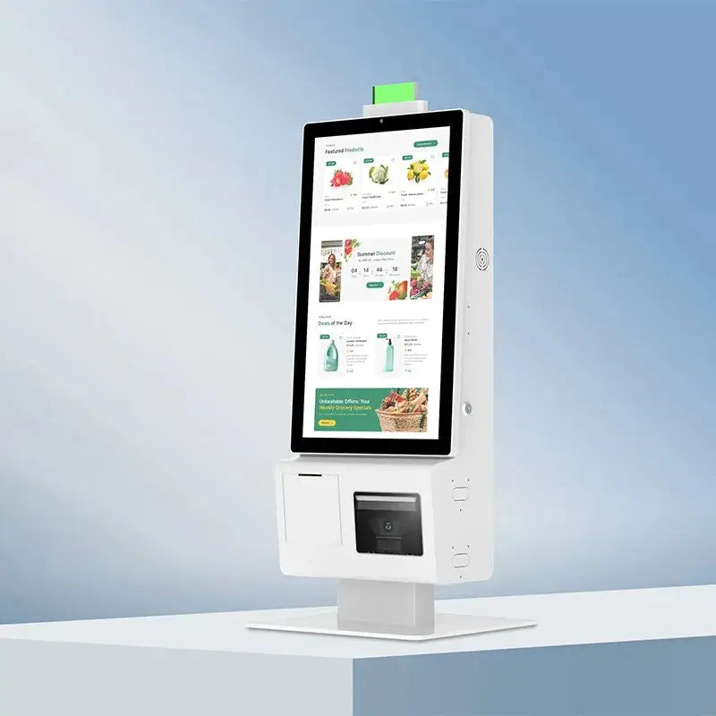 21.5" Android Multi Touch Screen Self Service Checkout Payment Kiosk Machine With Pos