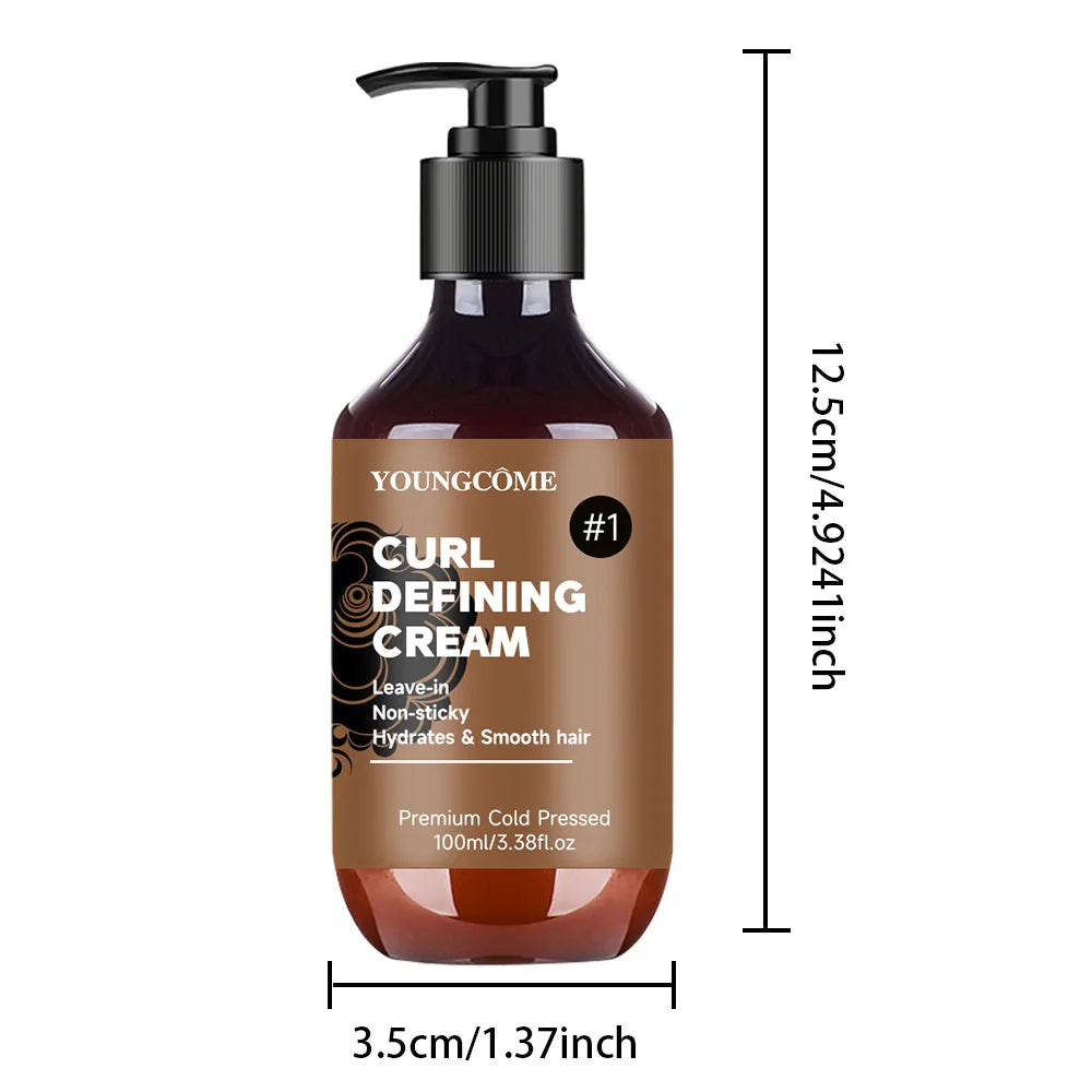 Curly hair Styling cream, moisturizing and smoothing formula, enhances the elasticity and shine of curly hair, easy to set 2025