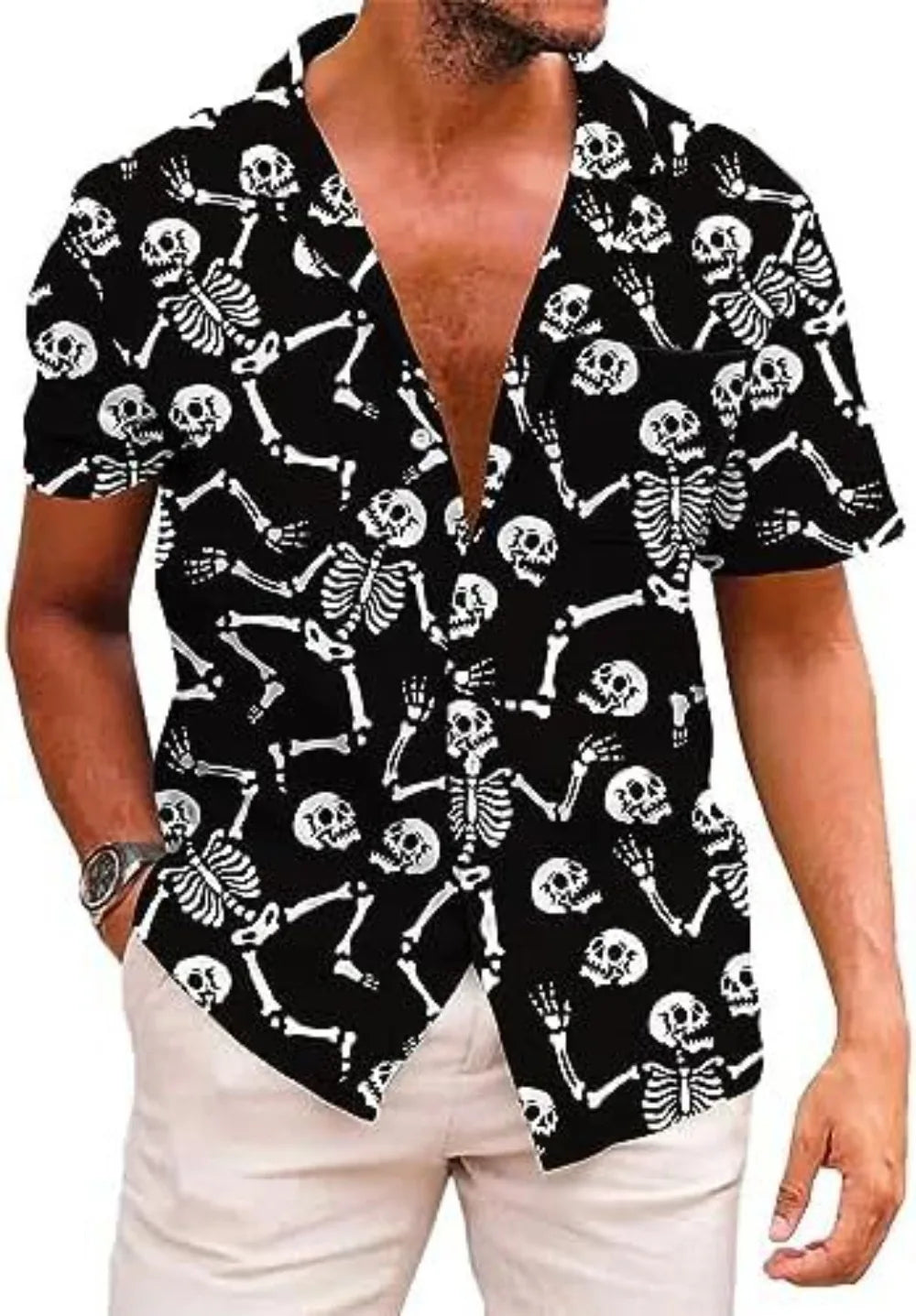 Summer Trendy Hawaiian Men's Palm Beach Shirt Tropical Vacation Clothing