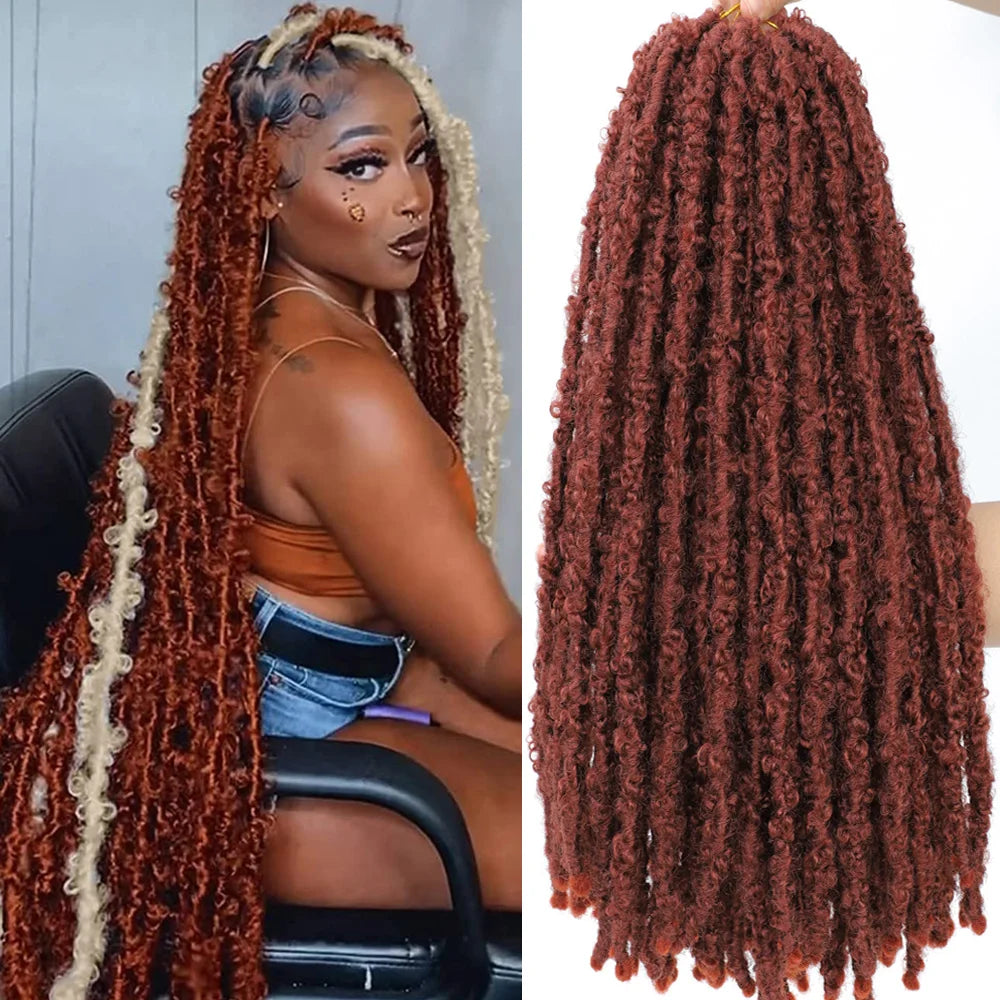 12 14 18 24 36 Inches Distressed Butterfly Locs Crochet Hair Faux Locs Crochet Braids Messy Soft Locs Braiding Hair Extensions