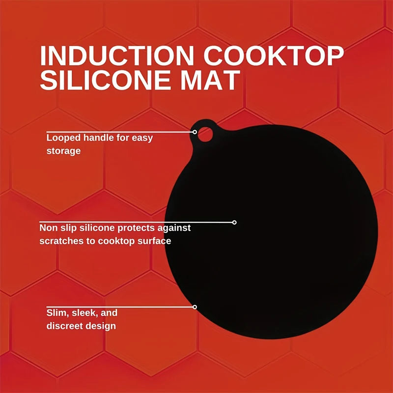 5pcs Induction Cooktop Protector Set Heat Resistant Electromagnetic Stove Protection Rectangular Round Mat Kitchen Accessories