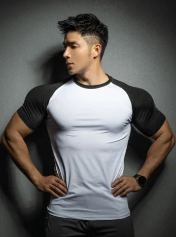 2024 Men Casual Compress Sports T-shirt Summer New gym Fitness Bodybuilding male Workout Short Shirts fashion Short Sleeves Tees