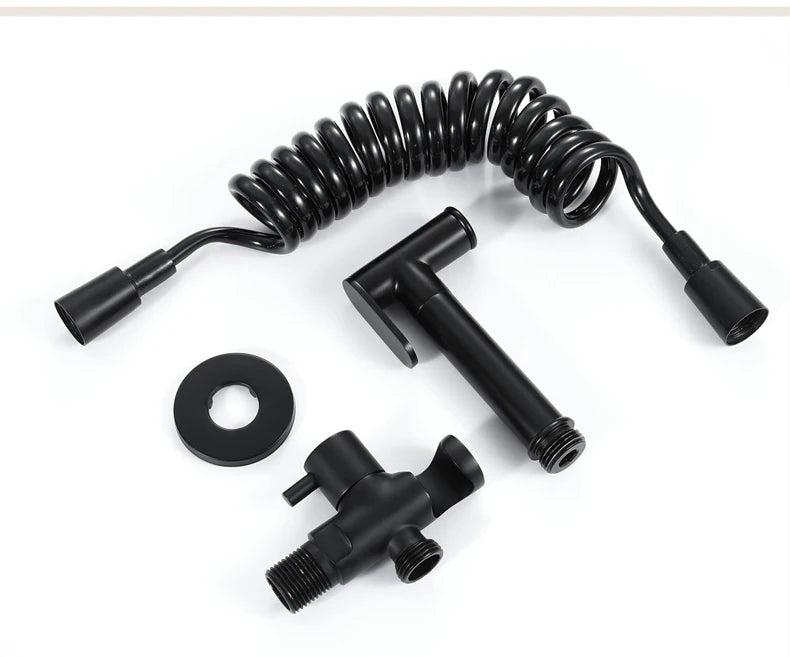 Brass Handheld Toilet Bidet Sprayer Set Accessories Black Bidet Faucet for Bathroom Sprayer Shower Head Self Cleaning White