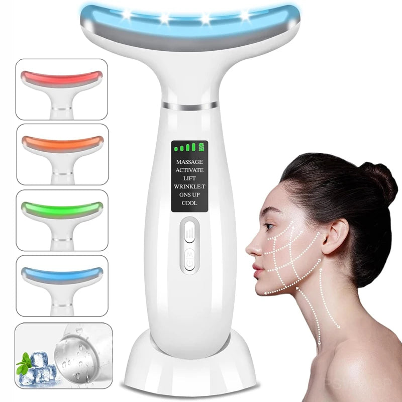 Hot Cold Neck Face Beauty Device Facial Lifting Machine Face Massager Reduce Double Chin Face Sculpting Skin Care Beauty Tools