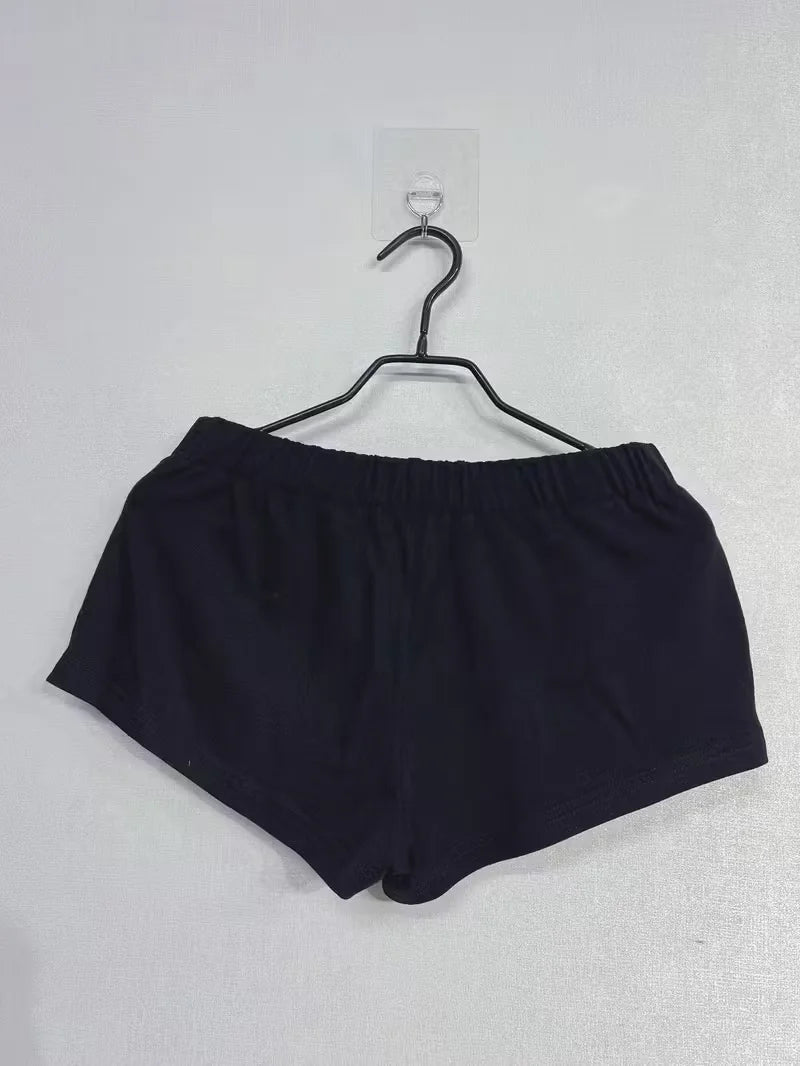 Women Y2K Summer Streetwear Gyaru Vintage goth Graphic Acubi Shorts Button Low Rise Short Hot Pants 2000s Alt Clothes
