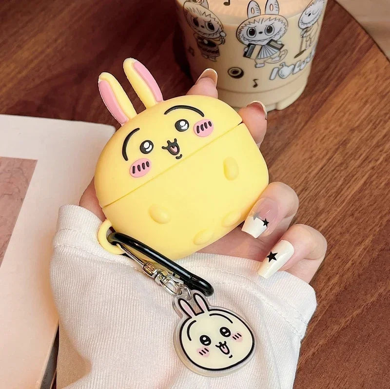Cute Cartoon Anime Chiikawa Earphone Case For Airpods 5 1 2 3 4 Pro 2 3 Wireless Bluetooth Headset Protective Soft Slicone Cover