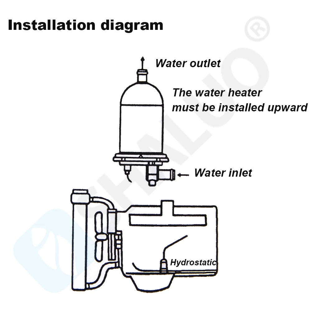 Diesel Generator Water Heaters AC110V 220V Self-circulating Engine Preheater Electric Water Heater Thermostat Genset Parts