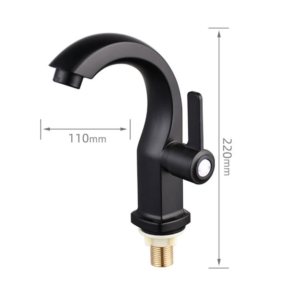 Bathroom Basin Faucet ABS Water Purifier Single Lever Hole Tap Single Cold Bathroom Kitchen Deck Mounted Bathroom Sink Faucet
