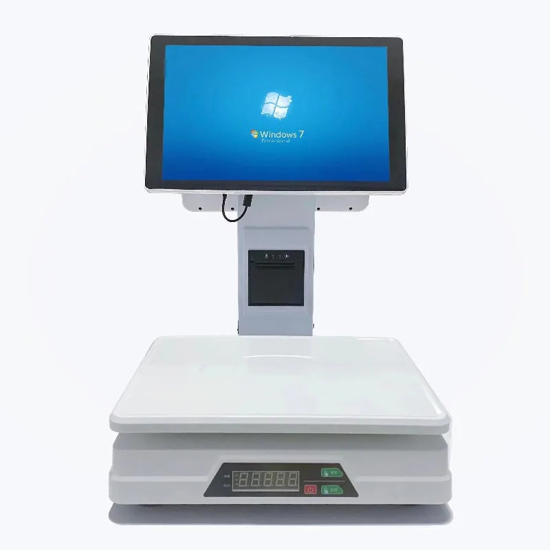 Pos Weighing Machine Pos Scale All in One Cashier With Thermal Printer 16" Touch Screen Cash Register Pc Scale for Supermarket