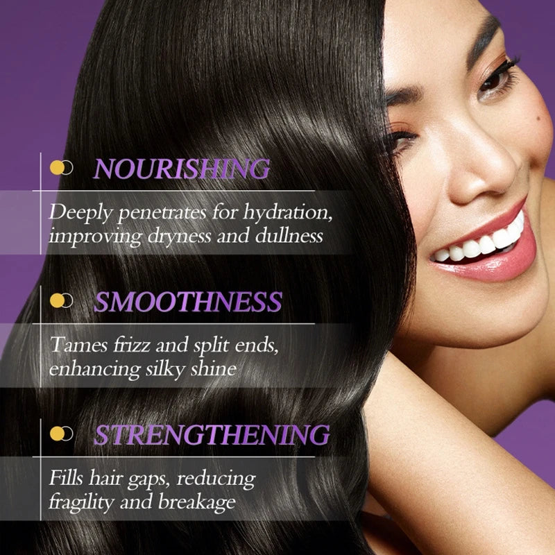 Magical 5 Second Keratin Hair Mask Repair Damage Frizzy Soft Smooth Shiny Hair Deep Moisturize Hair Treat Repair Hair Care Mask