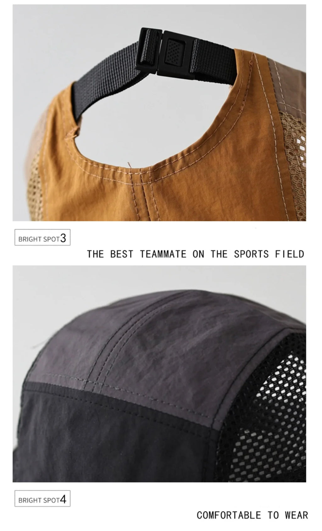 Retro Color-Blocked Breathable Quick-Dry Flat-Brimmed Hat with Adjustable Mesh Fabric, Suitable for Both Men and Women, Ideal for Outdoor Activities Like Hiking, Running, Camping, and Daily Commuting