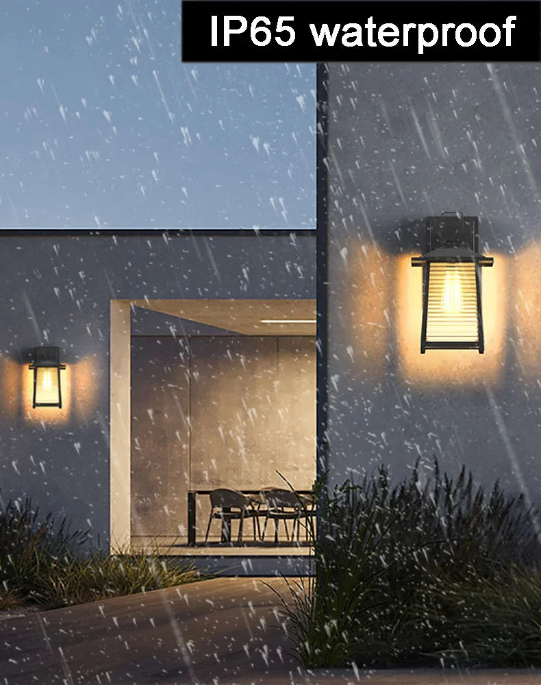 Outdoor Waterproof Garden Courtyard Lights, Outdoor Villa Corridors, Balconies, Doors, Exterior Walls, Wall Lights