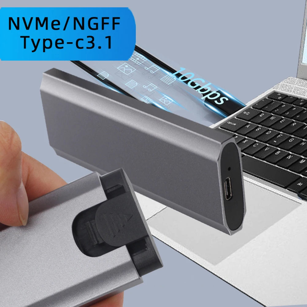 NVME SSD M2 Case NVME/SATA Dual Protocol M.2 to USB Type C 3.1 10gbps SSD Adapter for NVME PCIE NGFF SATA hard drive enclosure