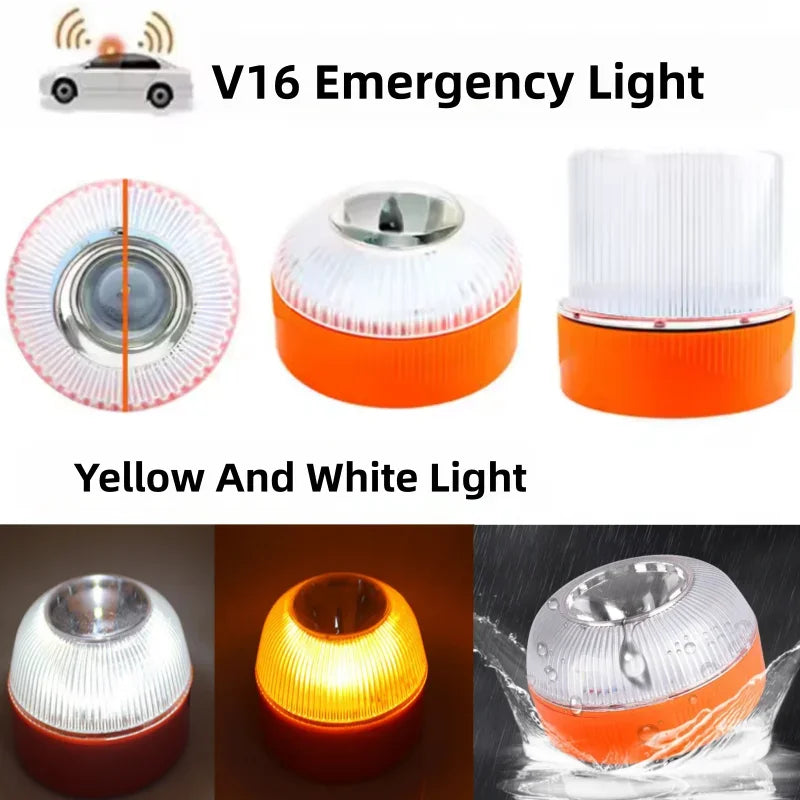 V16 LED Automotive Emergency Light Explosion Proof Flashlight Magnetic Induction Flashlight Safety Accessories