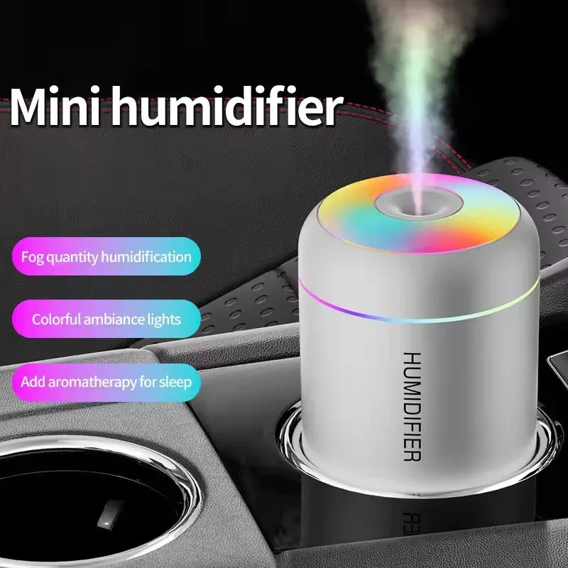 180ML Mini Air Humidifier USB Aroma Diffuser Essential Oil Purifier Mist Maker Colorful Lights humidificador For Home Car Office