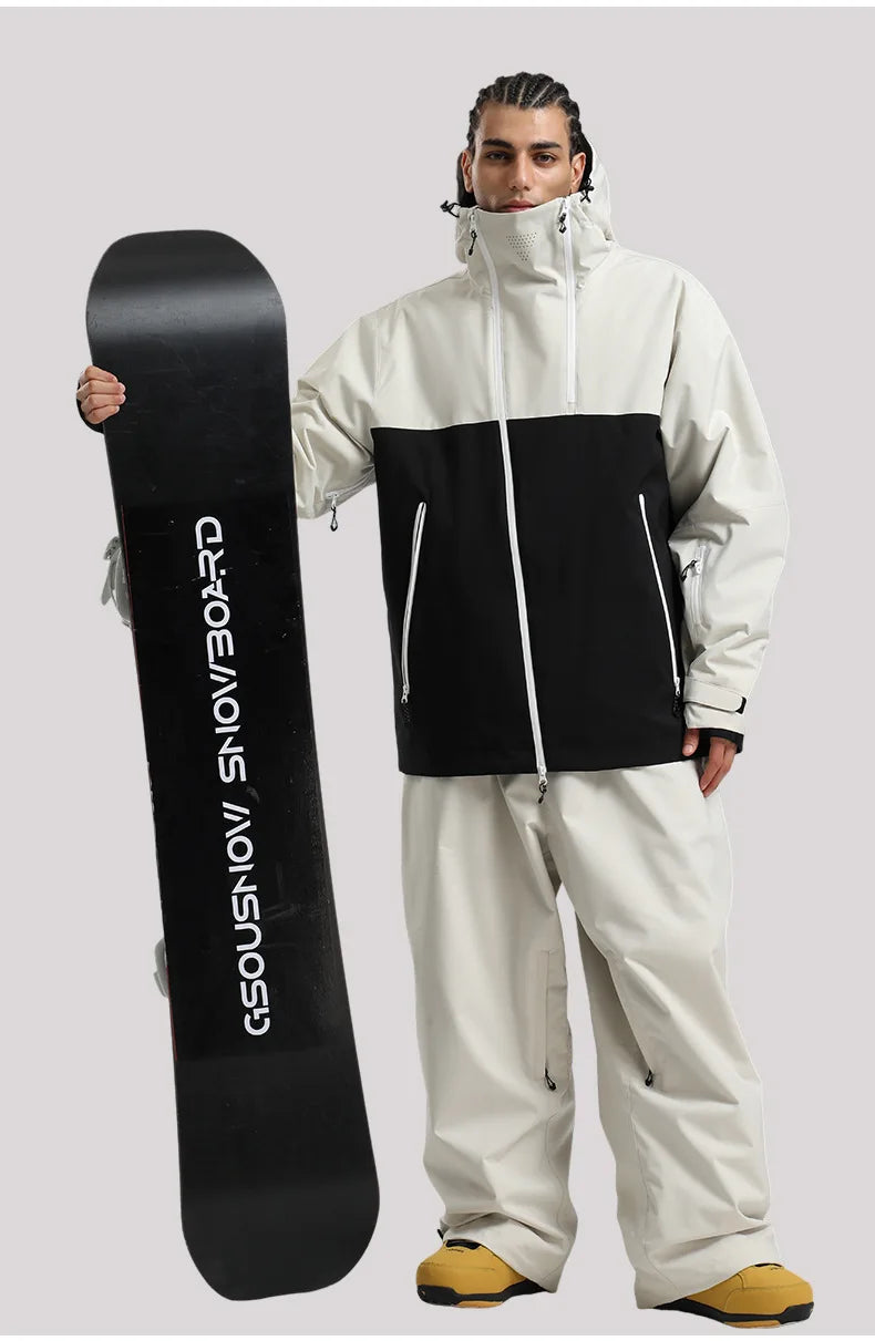 2026 Mens Snowboard Jacket Ski Coat Women Waterproof Insulated Baggy Snowboard Coats Winter Hooded Mountain Hiking Warm Outdoor